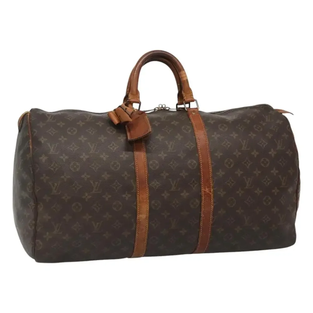 LOUIS VUITTON Monogram Keepall 55 Boston Bag M41424